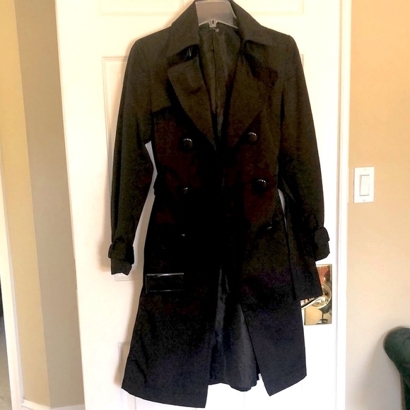 ZARA Basic Brown Double Breasted Trench Raincoat Size M - Picture 16 of 16